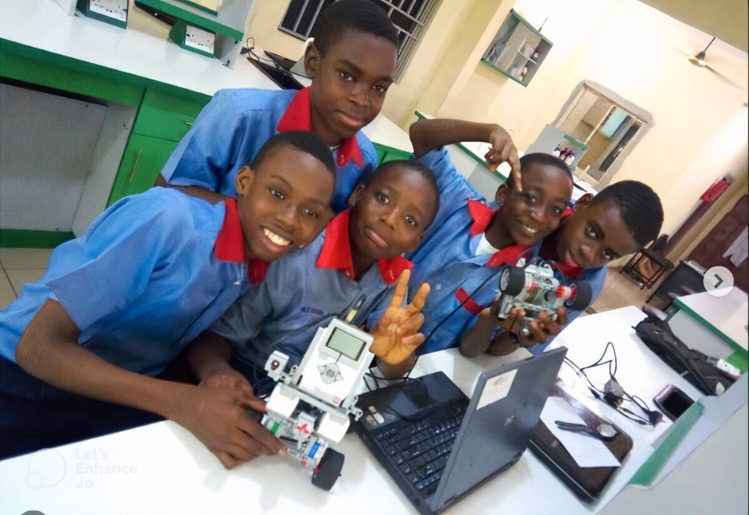 Nanotrix robotics club in Bishop Okoye 